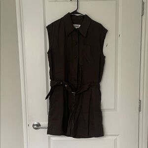 YMC Dark Brown Sleeveless Mini Dress